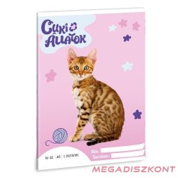   Füzet vonalas ARS UNA A/5 32 lapos 16-32 2.osztályos Cuki-Bengáli macska