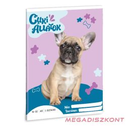   Füzet vonalas ARS UNA A/5 32 lapos 16-32 2.osztályos Cuki-Francia bulldog