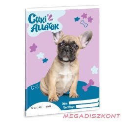 Füzet sima ARS UNA A/5 32 lapos 20-32 Cuki-Francia bulldog