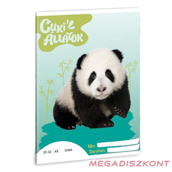 Füzet sima ARS UNA A/5 32 lapos 20-32 Cuki-panda