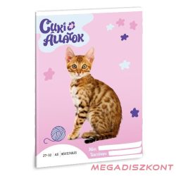   Füzet kockás ARS UNA A/5 32 lapos 27-32 Cuki-Bengáli macska