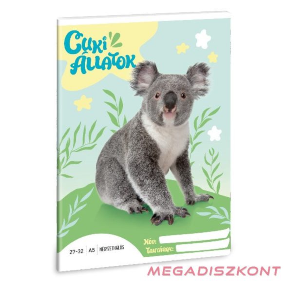 Füzet kockás ARS UNA A/5 32 lapos 27-32 Cuki-Koala