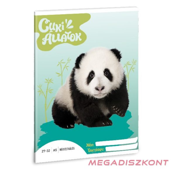Füzet kockás ARS UNA A/5 32 lapos 27-32 Cuki-panda