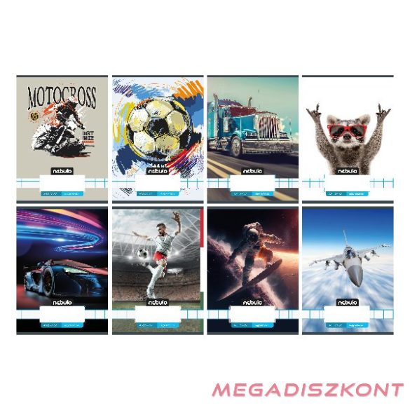 Füzet kockás NEBULO A/5 32 lapos 27-32 Vagány 16 darabos