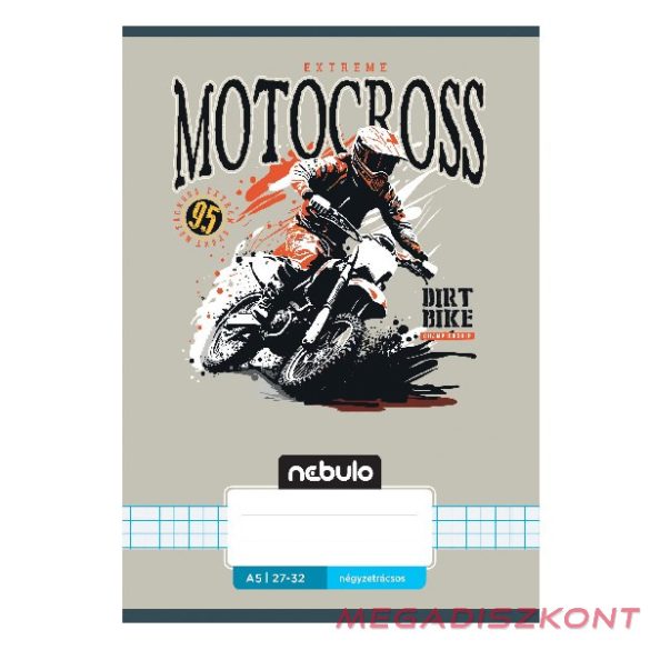 Füzet kockás NEBULO A/5 32 lapos 27-32 Vagány 16 darabos