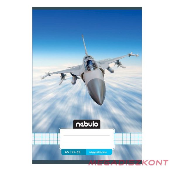 Füzet kockás NEBULO A/5 32 lapos 27-32 Vagány 16 darabos