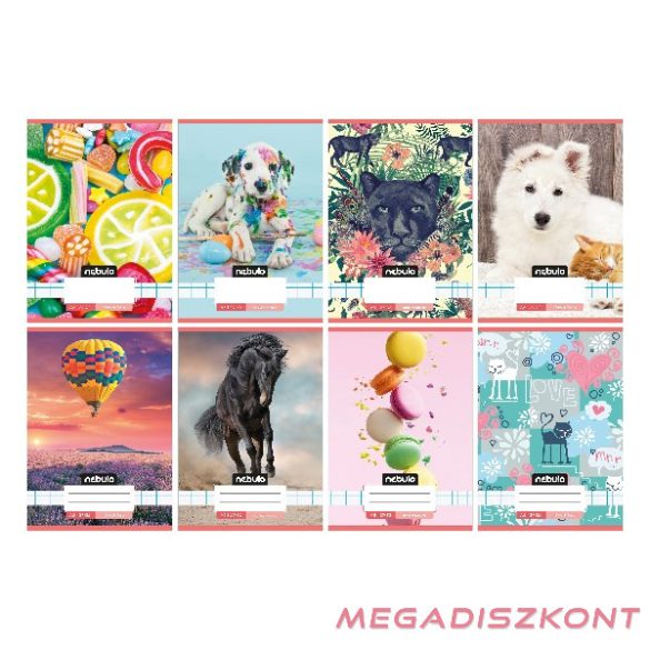 Füzet kockás NEBULO A/5 32 lapos 27-32 Cuki 16 darabos