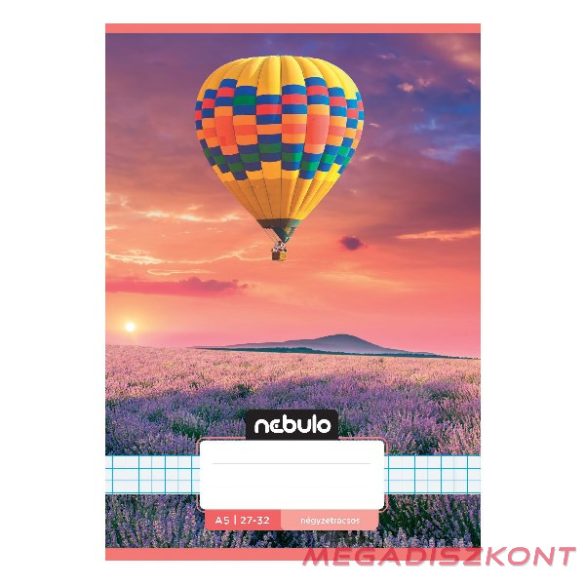 Füzet kockás NEBULO A/5 32 lapos 27-32 Cuki 16 darabos