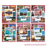 Füzet kockás NEBULO A/4 32 lapos 87-32 Ország-Város 12 darabos