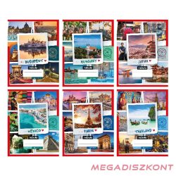   Füzet kockás NEBULO A/4 32 lapos 87-32 Ország-Város 12 darabos