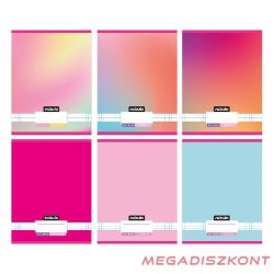   Füzet kockás NEBULO A/4 32 lapos 87-32 Monochrome és Gradient lányos 12 darabos