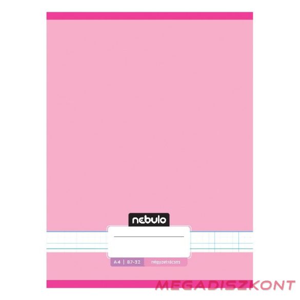 Füzet kockás NEBULO A/4 32 lapos 87-32 Monochrome és Gradient lányos 12 darabos