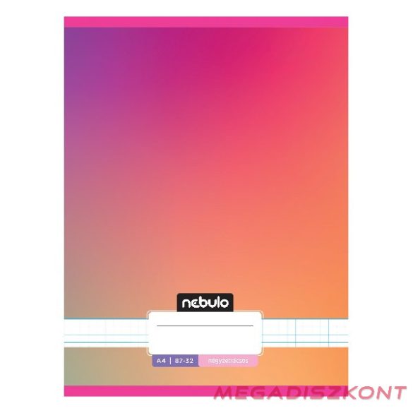 Füzet kockás NEBULO A/4 32 lapos 87-32 Monochrome és Gradient lányos 12 darabos