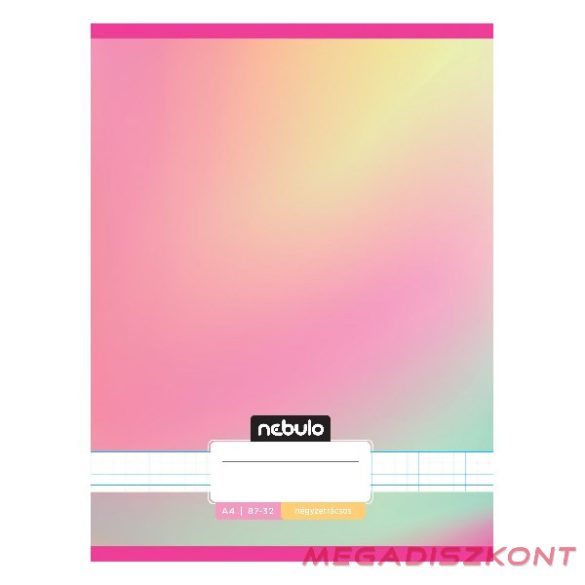 Füzet kockás NEBULO A/4 32 lapos 87-32 Monochrome és Gradient lányos 12 darabos