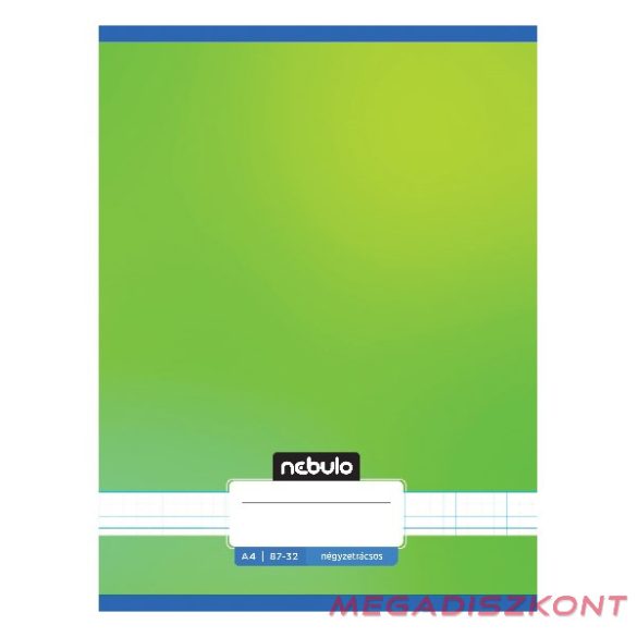 Füzet kockás NEBULO A/4 32 lapos 87-32 Monochrome és Gradient fiús 12 darabos