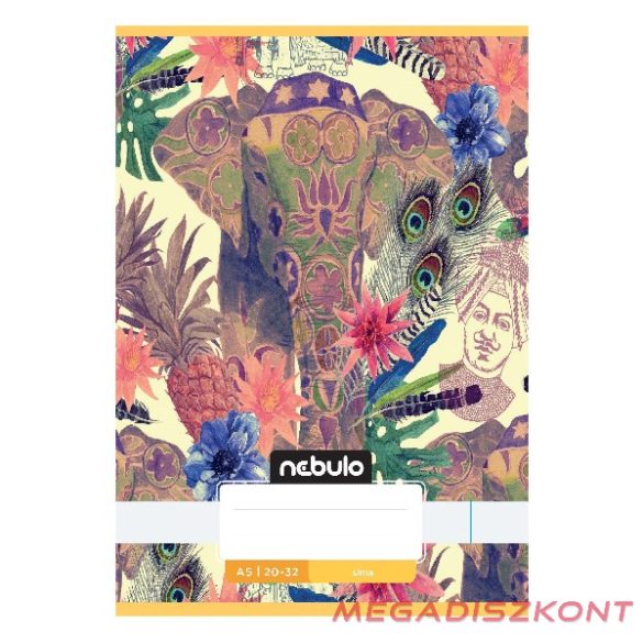 Füzet sima NEBULO A/5 32 lapos 20-32 Cuki 16 darabos