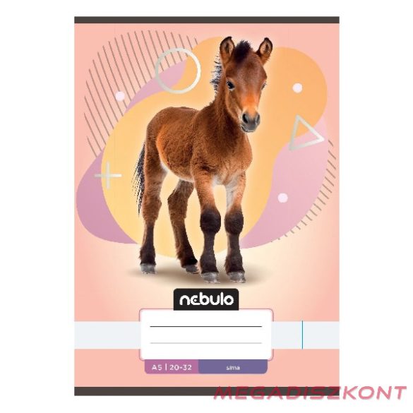 Füzet sima NEBULO A/5 32 lapos 20-32 Állatok 16 darabos