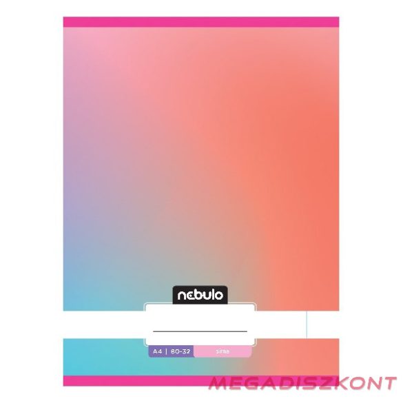 Füzet sima NEBULO A/4 32 lapos 80-32 Monochrome és Gradient lányos 12 darabos