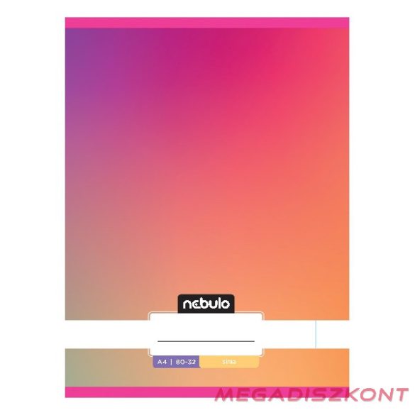 Füzet sima NEBULO A/4 32 lapos 80-32 Monochrome és Gradient lányos 12 darabos