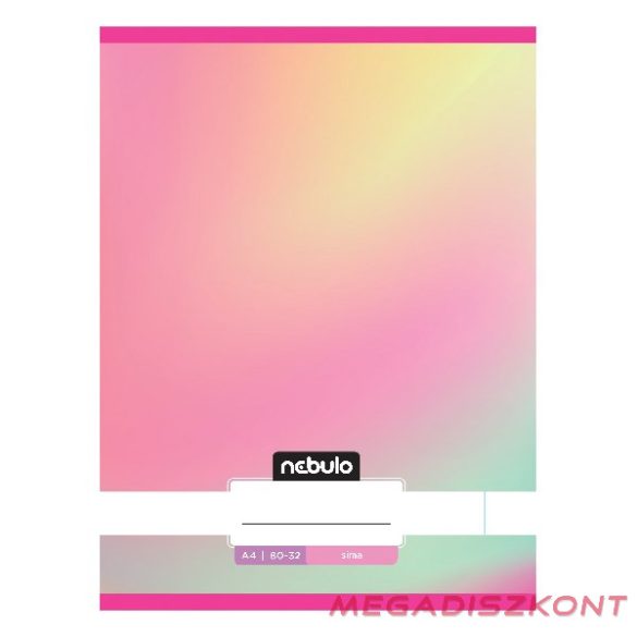 Füzet sima NEBULO A/4 32 lapos 80-32 Monochrome és Gradient lányos 12 darabos