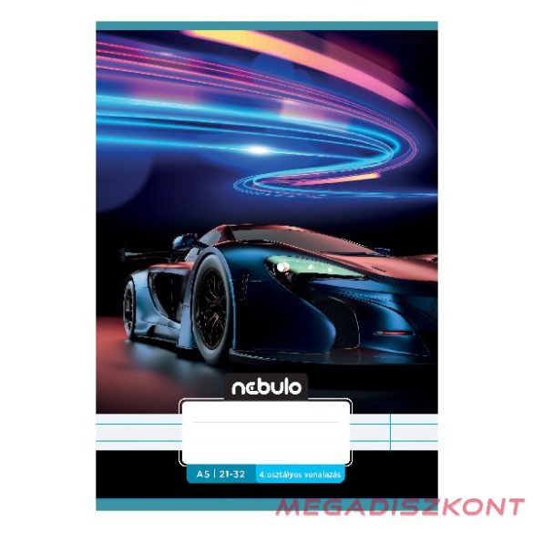 Füzet vonalas NEBULO A/5 32 lapos 21-32 4-8.osztályos Vagány I. 16 darabos