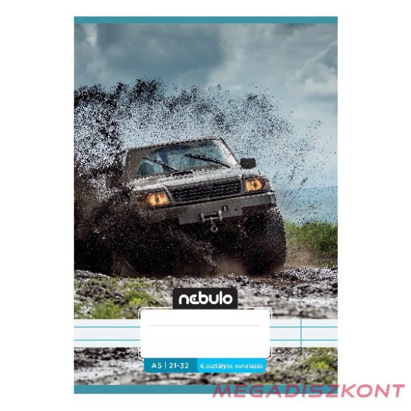 Füzet vonalas NEBULO A/5 32 lapos 21-32 4-8.osztályos Vagány I. 16 darabos