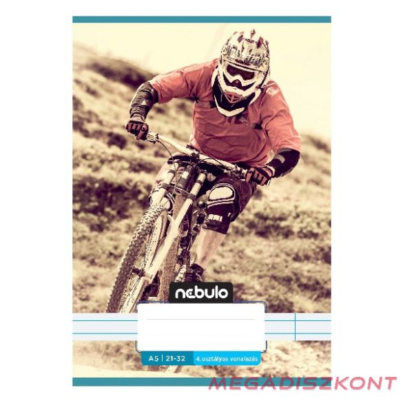 Füzet vonalas NEBULO A/5 32 lapos 21-32 4-8.osztályos Vagány I. 16 darabos