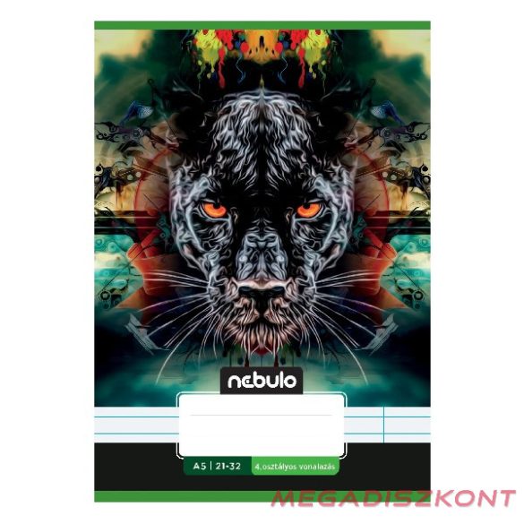 Füzet vonalas NEBULO A/5 32 lapos 21-32 4-8.osztályos Vagány II. 16 darabos