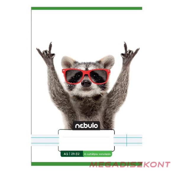 Füzet vonalas NEBULO A/5 32 lapos 21-32 4-8.osztályos Vagány II. 16 darabos