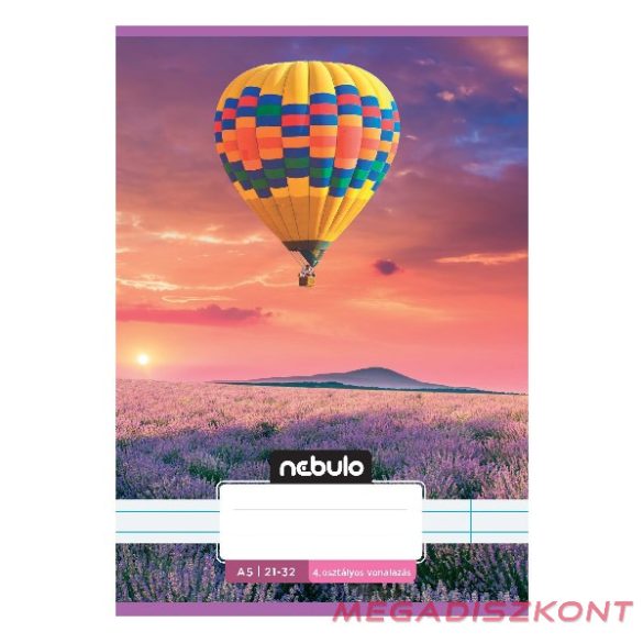Füzet vonalas NEBULO A/5 32 lapos 21-32 4-8.osztályos Cuki I. 16 darabos