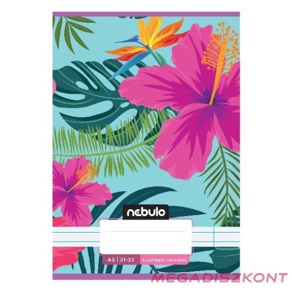 Füzet vonalas NEBULO A/5 32 lapos 21-32 4-8.osztályos Cuki I. 16 darabos
