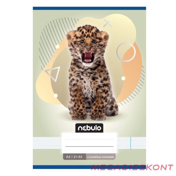 Füzet vonalas NEBULO A/5 32 lapos 21-32 4-8.osztályos Állatok 16 darabos