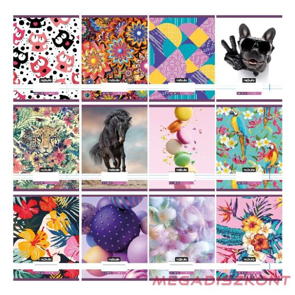 Füzet vonalas NEBULO A/4 32 lapos 81-32 L-Design 12 darabos