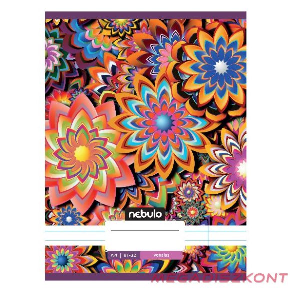 Füzet vonalas NEBULO A/4 32 lapos 81-32 L-Design 12 darabos