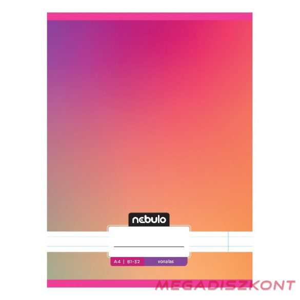 Füzet vonalas NEBULO A/4 32 lapos 81-32 Monochrome és Gradient lányos 12 darabos
