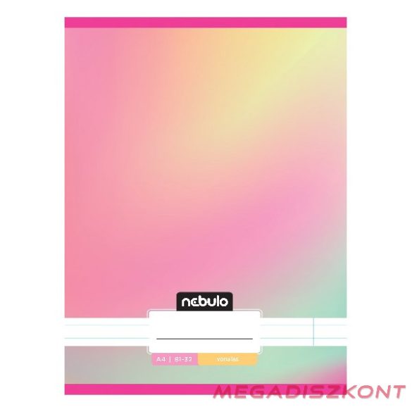 Füzet vonalas NEBULO A/4 32 lapos 81-32 Monochrome és Gradient lányos 12 darabos