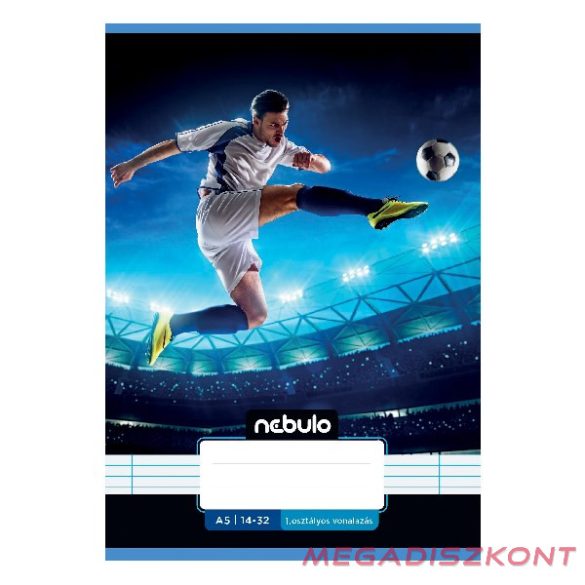 Füzet vonalas NEBULO A/5 32 lapos 14-32 1.osztályos Vagány 16 darabos