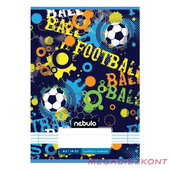 Füzet vonalas NEBULO A/5 32 lapos 14-32 1.osztályos Vagány 16 darabos
