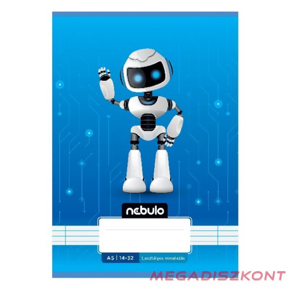 Füzet vonalas NEBULO A/5 32 lapos 14-32 1.osztályos Vagány 16 darabos