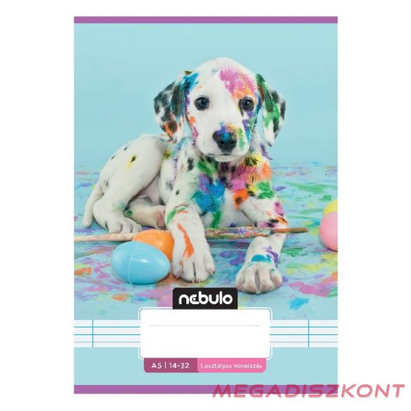 Füzet vonalas NEBULO A/5 32 lapos 14-32 1.osztályos Cuki 16 darabos