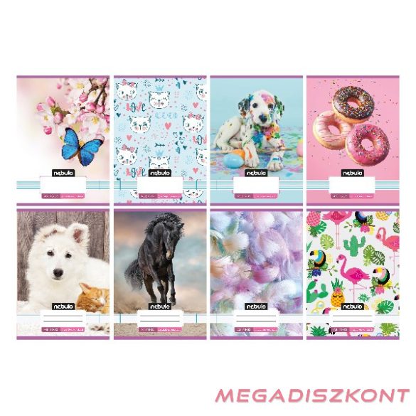 Füzet vonalas NEBULO A/5 32 lapos 16-32 2.osztályos Cuki 16 darabos