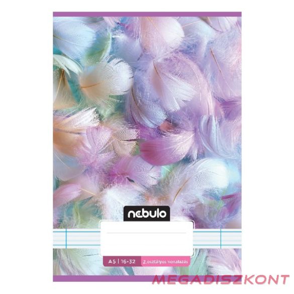 Füzet vonalas NEBULO A/5 32 lapos 16-32 2.osztályos Cuki 16 darabos