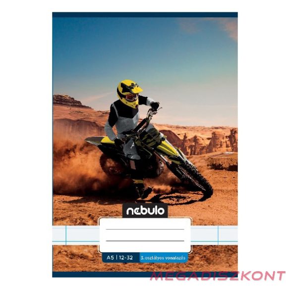 Füzet vonalas NEBULO A/5 32 lapos 12-32 3.osztályos Vagány 16 darabos