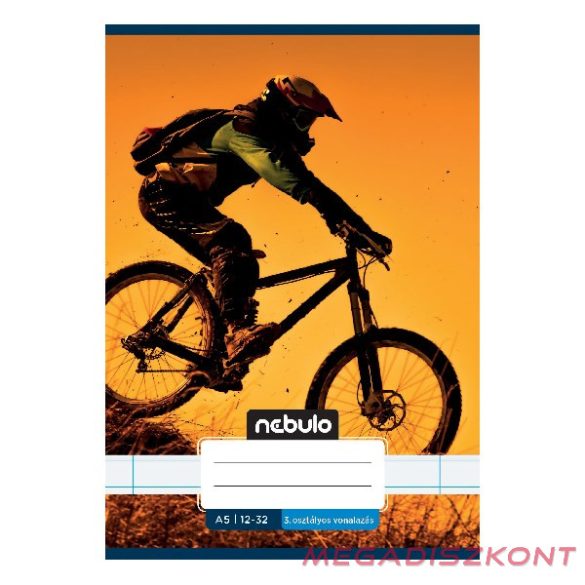 Füzet vonalas NEBULO A/5 32 lapos 12-32 3.osztályos Vagány 16 darabos