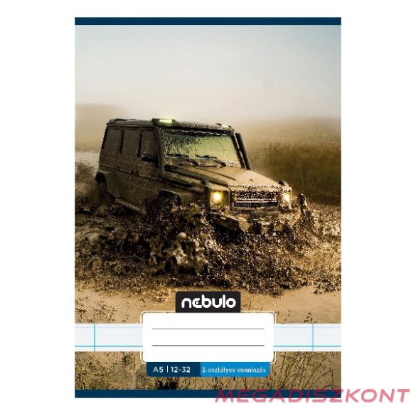 Füzet vonalas NEBULO A/5 32 lapos 12-32 3.osztályos Vagány 16 darabos