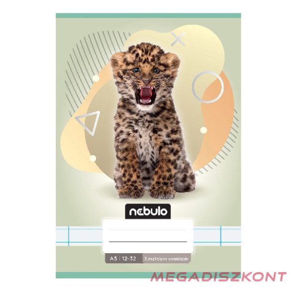 Füzet vonalas NEBULO A/5 32 lapos 12-32 3.osztályos Állatok 16 darabos