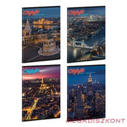 Szótárfüzet ARS UNA A/5 40 lapos extra kapcsos City Light