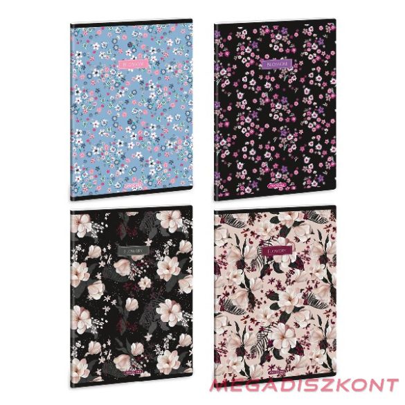 Szótárfüzet ARS UNA A/5 40 lapos extra kapcsos Flowery