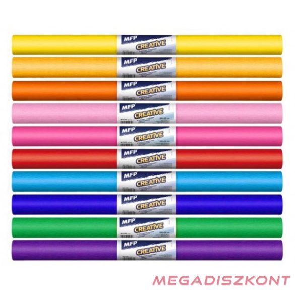Krepp papír 50x200cm mix vegyes színek 10 darabos