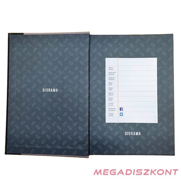 Beírókönyv vonalas JUNIOR A/5 80 lapos Diorama keményfedeles egyszínű